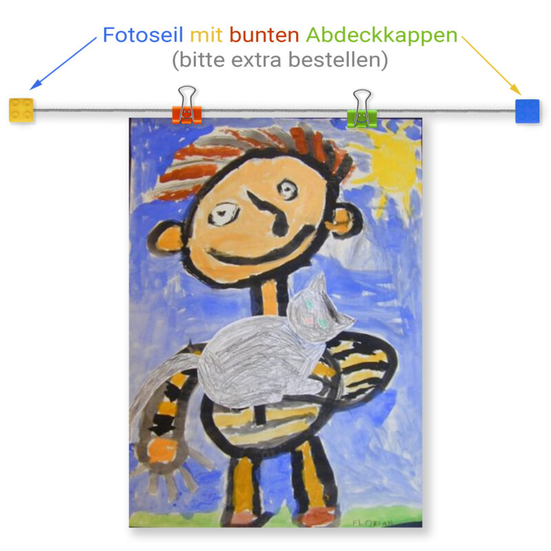 Kinderbilder aufhängen an der Wand