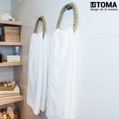 Jute-Seil Toilettenpapierhalter Mit Metallhaken – Handgefertigt, Rustikal, Wandmontage Für Badezimmer & Küche