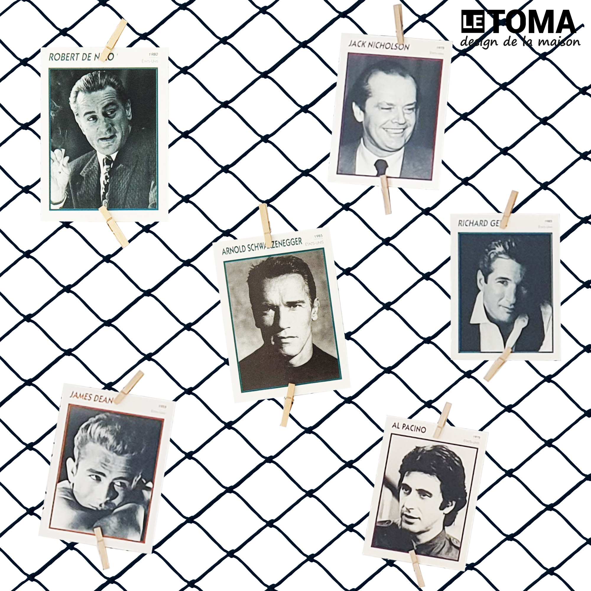 Deko Fischernetz in Schwarz mit vielen Clips