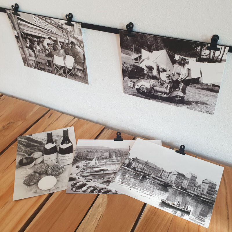 Fotoschnur in schwarz mit Klammern von LeTOMA